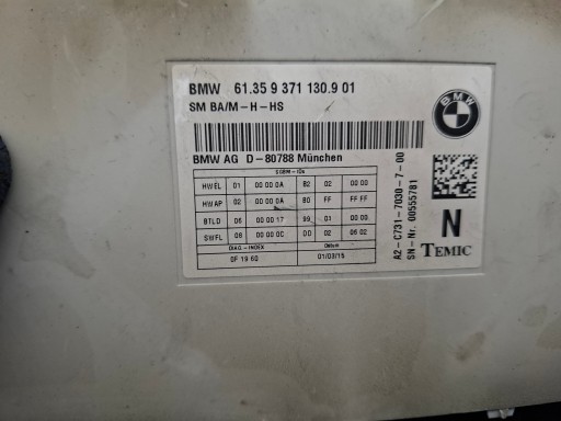 modulo Centralina sedile BMW F30 F31 9371130