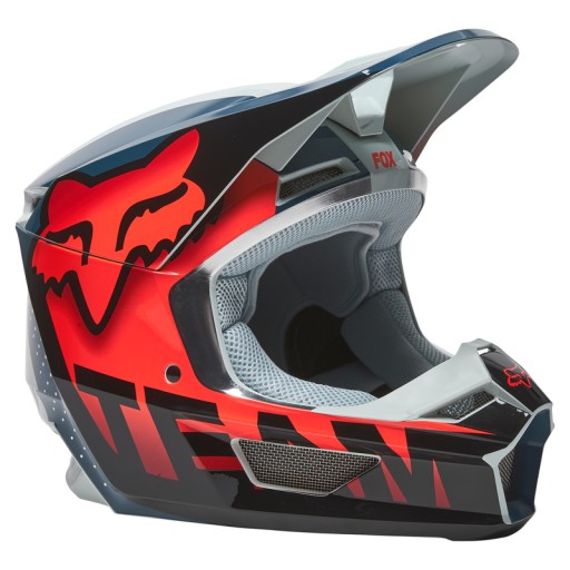 ШЛЕМ FOX V1 TRICE GREY/ORANGE CROSS ENDURO, РАЗМЕР S