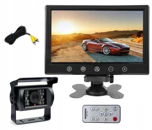 КАМЕРА ЗАДНЕГО ВИДА + 9 ДЮЙМ (ОВ) ГРАДУИРОВАННЫЙ МОНИТОР QUAD IR