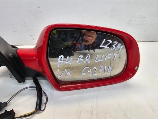 mirror right AUDI A4 B8 LIFT LZ3M 6+2 PIN UK