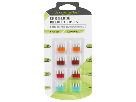 58391 - ПРЕДОХРАНИТЕЛИ ПЛАСТИНЫ MICRO3 8 ШТ. Carmotion