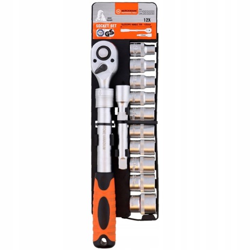 НАБІР ТОРЦЕВИХ КЛЮЧІВ ХРОМ-ВАНАДІЄВА СТАЛЬ 12