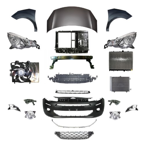 7104FS - Citroen C3 13-16 Передний капот, крыло, ремень, бампер