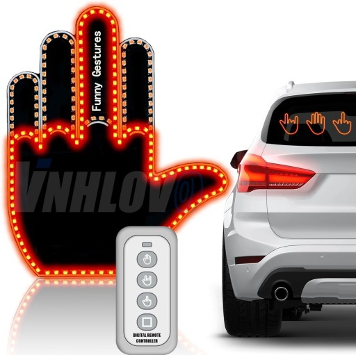 АВТОМОБИЛЬНЫЙ СВЕТИЛЬНИК СРЕДНИЙ ПАЛЕЦ СВЕТОДИОДНЫЙ ДИСПЛЕЙ ПУЛЬТ ДИСТАНЦИОННОГО УПРАВЛЕНИЯ