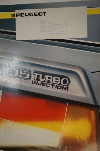PEUGEOT 505 TURBO INJECTION ПАПКА ПЕРСПЕКТИВА