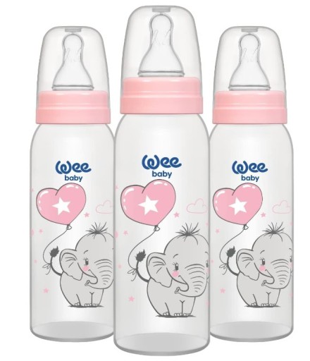 СИЛІКОНОВА ДИТЯЧА ПЛЯШКА WEE BABY 3x250 МЛ