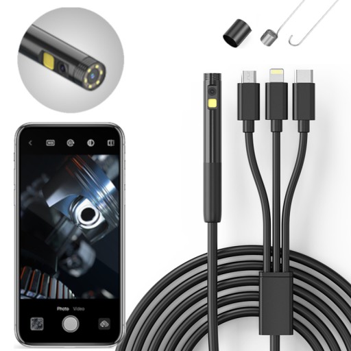 Endoskop Do Telefonu Kamera Inspekcyjna Usb Wifi Android Ios Mini Full Hd
