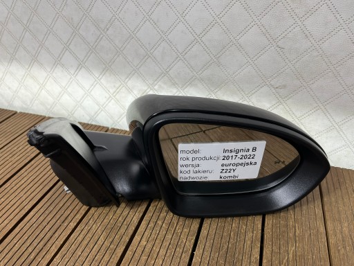 OPEL INSIGNIA B LIFT 20-22 mirror right 10-PIN colour Z22Y EUROPA