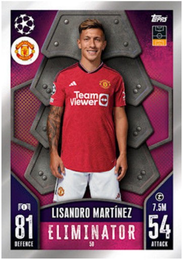 Картка Topps Match Attax 23/24 ELIMINATOR - 50 LISANDRO MARTINEZ