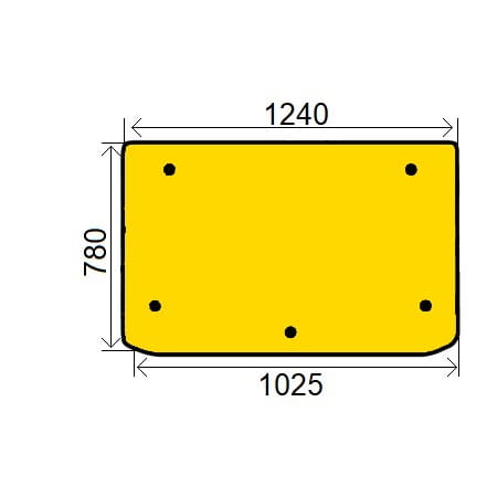 700600000 - Заднее стекло Hurlimann H, же Explorer