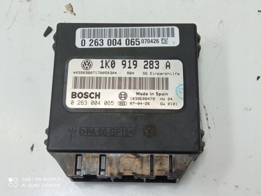 VW GOLF 5 V PLUS modul CZUJNIKOW PDC 1K0919283A