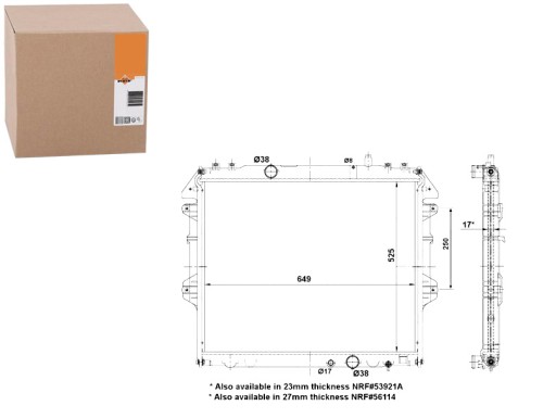 NRF53921/RS7 - РАДИАТОР ДВИГАТЕЛЯ NRF NRF, 53921