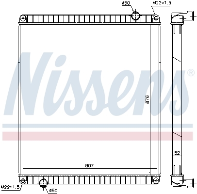 Радиатор двигателя nissens nis 65483