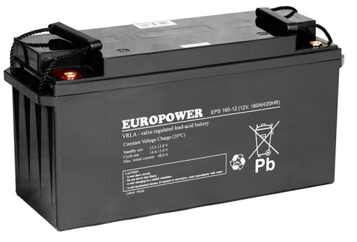Аккумуляторная батарея agm vrla europower eps 160ah 12 v 160-12 ups блок питания