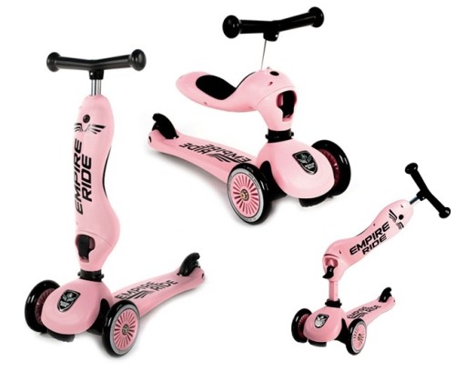Самокат 2 в 1 Tobbi-Toys Empire ride світло-рожевий