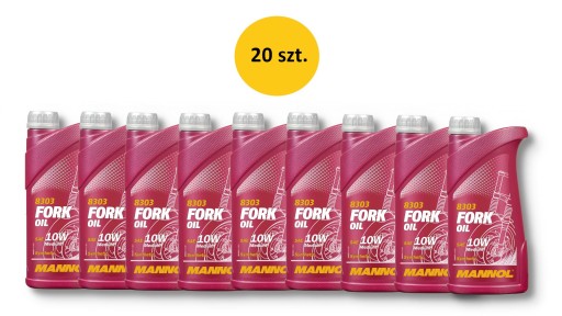MN8303-1/20 - MANNOL OIL ДЛЯ ТЕЛЕСКОПІВ/АМЗУРИЗАЦІЇ/СТРИМУВАННЯ FORK OIL SAE 10W 1L - КОРОБКА 20 ШТ
