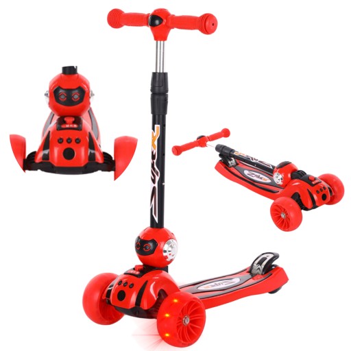 3-КОЛІСНИЙ СКУТЕР СКЛАДАНИЙ СВІТИТЬСЯ ЗВУЧ