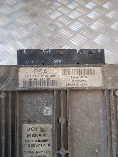 control unit of the engine 9658738780 9649433980 PEUGEOT PARTNER and LIFT 1.4B EU