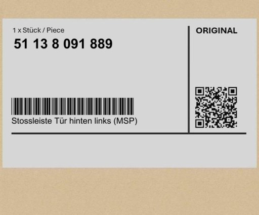 51138091889 8091889 - Обивка задней левой двери (MSP) BMW X7 G07