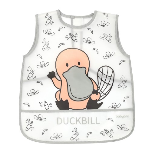 Нагрудник Фартух Babyono Відтінки сірий і сріблястий 1 шт.