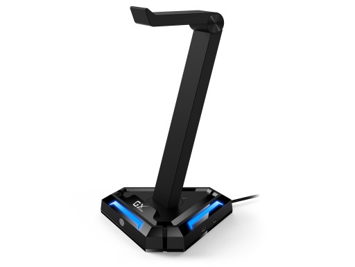 Stojanový držák na sluchátka Genius GX-UH100 s USB-C, RGB Hubem