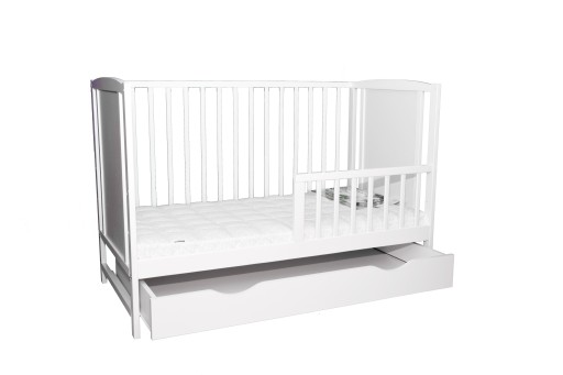 Ліжечко дерев'яне AS 60 х 120 см біле