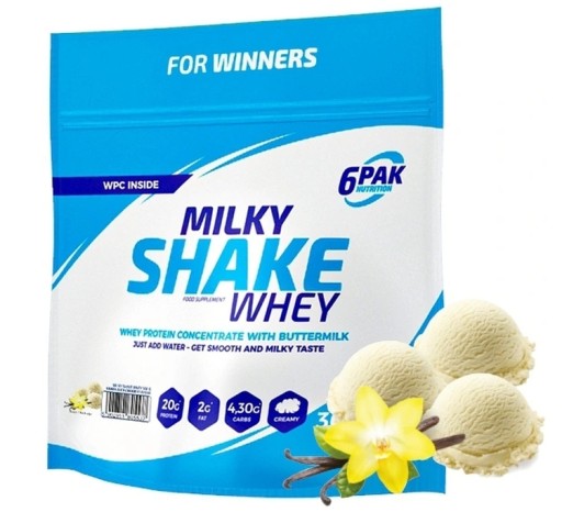 6PAK Milky Shake Whey 300g WPC Vanilková zmrzlina