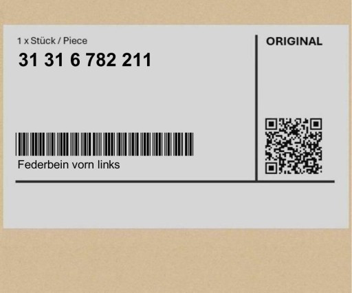 31316782211 6782211 - Амортизатор передній лівий MINI R56 LCI