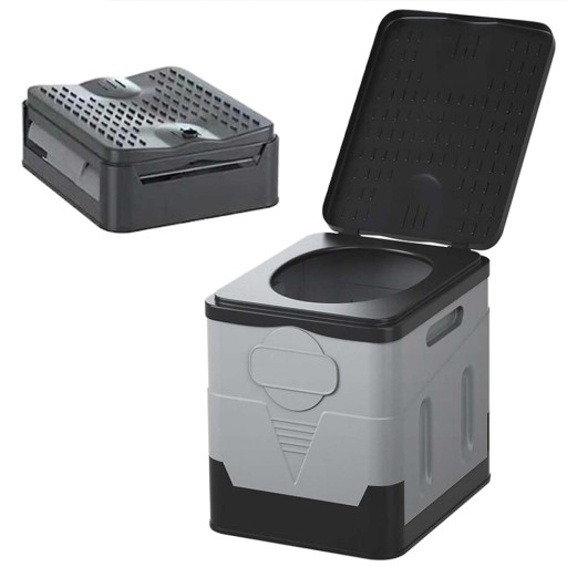 ПОРТАТИВНИЙ ТУАЛЕТ КЕМПІНГ ТУАЛЕТ ВІДРО СКЛАДАНИЙ ДЛЯ КЕМПІНГУ 20Л