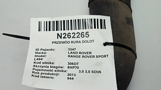 prijenos UKLADU CHLODZENIA LAND ROVER RANGE ROVER SPORT L494