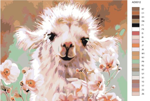Lama - Obraz do samodzielnego malowania 80x100 cm