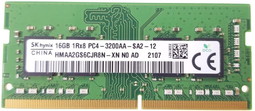 Pamięć RAM SKhynix SODIMM DDR4 3200MHz 16GB • Cena, Opinie