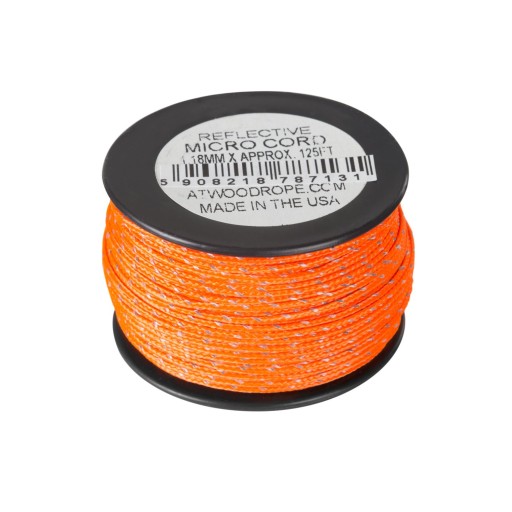 Atwood Rope MFG Micro Cord Reflective neon orange 1,18 мм х 38 м
