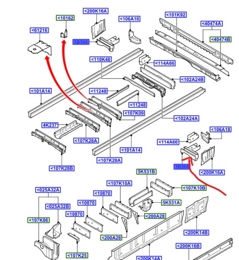 BC11-5B566-BA - ПРУЖИННАЯ БАЛКА ПРАВАЯ ЗАДНЯЯ ДЛЯ FORD TRANSIT 2006-2014