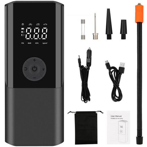 ПОРТАТИВНИЙ КОМПРЕСОР АКУМУЛЯТОРНА МОТОЦИКЛЕТА ВЕЛОСИПЕДНА НАСОС 4500mAh