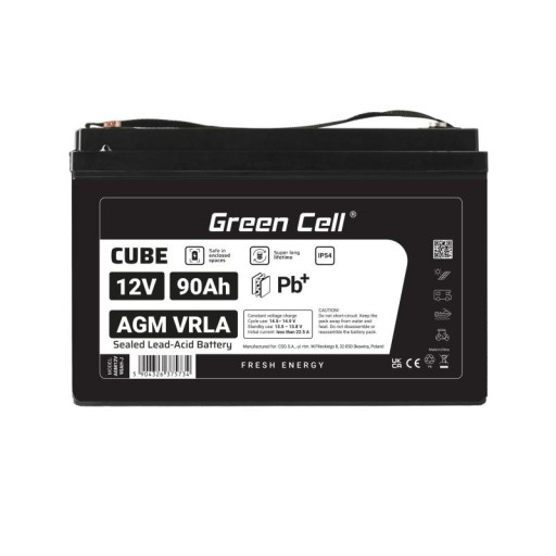 Agm vrla акумулятор 12v 90ah ip54