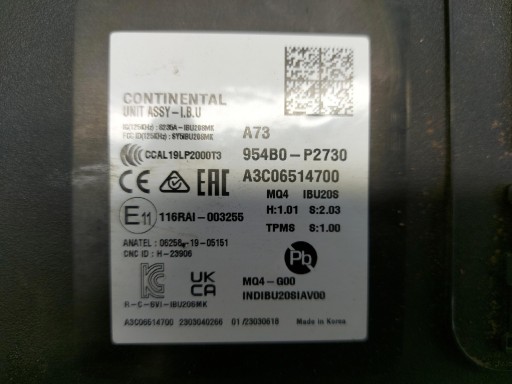 Kia Sorento IV 4 module control unit komfortu BCM 2.0 crdi 954b0-p2730