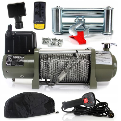 ЛЕБЕДКА СПАЙДЕР 13000 ФУНТОВ 6Т СТАЛЬНАЯ ЛЕБЕДКА