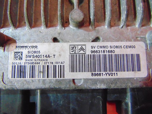 PEUGEOT 107 C1 AYGO 1.4 HDI Centralina computer