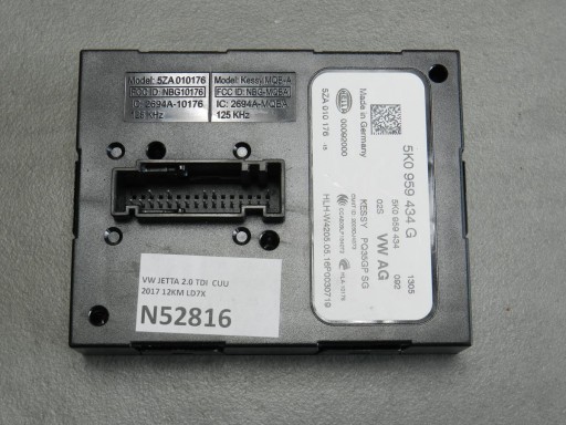 VW JETTA 5C module control unit KESSY 5K0959434G