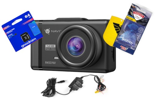 Видеорегистратор Navitel R450 NV + карта памяти SmartBox 64Гб и ароматизатор