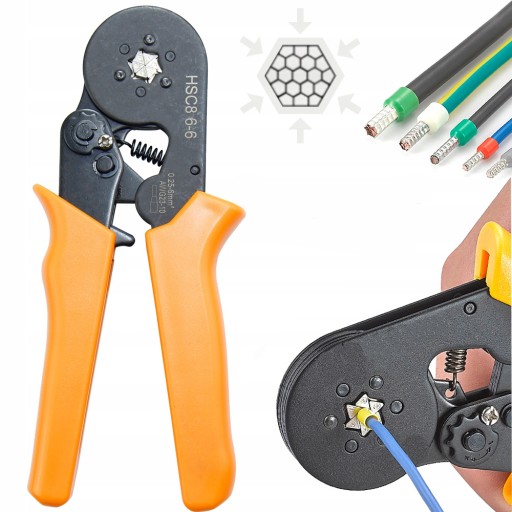 ОБЖИМНИЙ ІНСТРУМЕНТ ОБЖИМНИЙ ІНСТРУМЕНТ ДЛЯ КАБЕЛЬНИХ НАКОНЕЧНИКІВ ШЕСТИГРАННИЙ