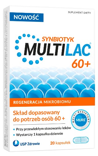 MULTILAC 60+ synbiotikum pre seniorov 20 kaps.