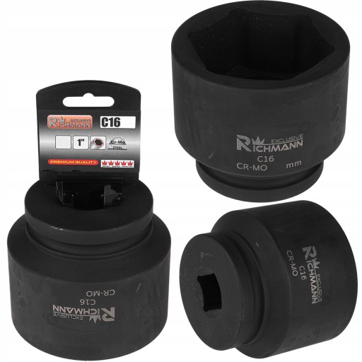 ГОЛОВКА RICHMANN 1 ДЮЙМ, 70 ММ УДАРНАЯ ГОЛОВКА, 6-СТОРОННЯЯ ХРОМОМОЛИБДЕНОВАЯ СТАЛЬ C1692