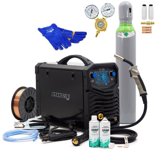 Комплект SPARTUS EasyMIG 225 LCD Easy MIG 220A циліндр