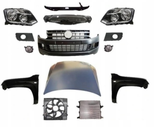 2H0805563A - VW AMAROK 2010-2018 РЕМІНЬ ПЕРЕДНИЙ В КОМПЛЕКТІ ПЕРЕДНИЙ