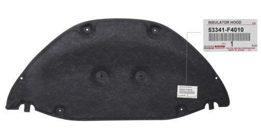 53341-F4010 - Звукоізоляція капота Toyota CH-R 2016 - > 53341F4010