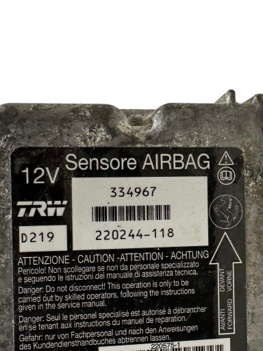 FERRARI 488 SPIDER MODUL BEDIENTEIL AIRBAGS AIRBAG ECU 334967
