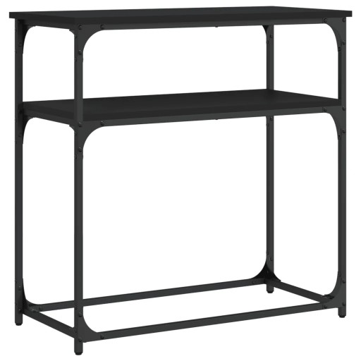vidaXL Konzolový stolík, čierny, 75x35,5x75 cm