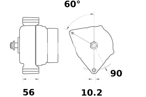 4 - Mahle генератор john deere 5000 6000 4045-6068t 01.97-